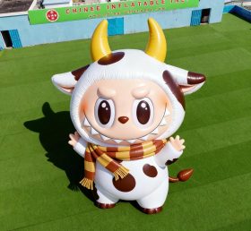 Cartoon3-207 Pop Mart Labubu Personagem de Vaca Fofa Inflável de Desenhos Animados
