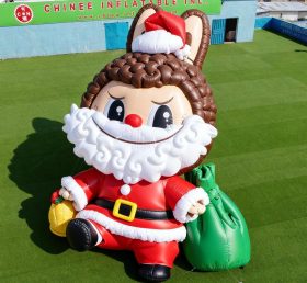 Cartoon3-212 Pop Mart Labubu Papai Noel Natal Infláveis de Desenhos Animados
