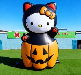 Cartoon3-231 Modelo Inflável de Abóbora de Halloween Hello Kitty