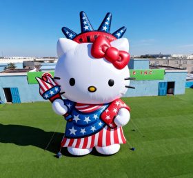 Cartoon3-241 Modelo Inflável Hello Kitty Estátua da Liberdade