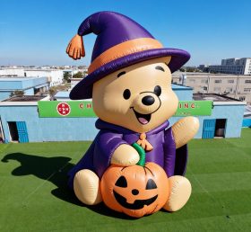 Urso de Halloween com Chapéu de Bruxa Modelo Inflável Cartoon3-251