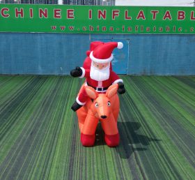 ID1-005A Papai Noel Inflável Montado em um Canguru Decoração de Natal