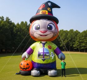 Cartoon3-270 Coelho Bruxa de Halloween de Zootopia Inflável de Desenhos Animados