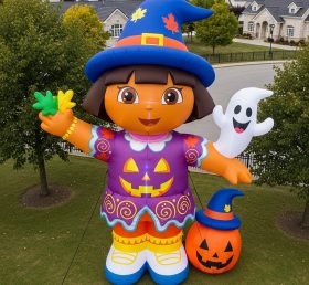 Cartoon3-406 Bruxa de Halloween Dora Inflável Desenhos Animados