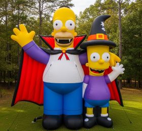 Cartoon3-415 Os Simpsons Inflável de Halloween Desenhos Animados