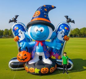Cartoon3-419 Os Smurfs Inflável de Halloween Desenhos Animados