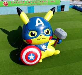 Cartoon3-469 Capitão América Pikachu Tema Inflável Desenho Animado