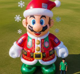 Cartoon3-573 Super Mario Papai Noel Inflável Desenhos Animados