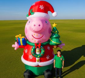 Cartoon3-574 Peppa Pig infláveis de Natal