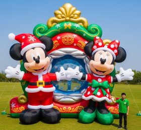 Cartoon3-577 Mickey e Minnie Decoração de Festa de Natal