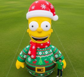 Cartoon3-631 Os Simpsons Inflável de Natal Desenho Animado