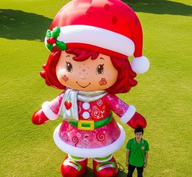Cartoon3-639 Menina de Natal Moranguinho Inflável de Desenhos Animados