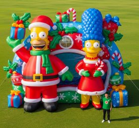 Cartoon3-642 Os Simpsons Inflável de Natal Desenhos Animados
