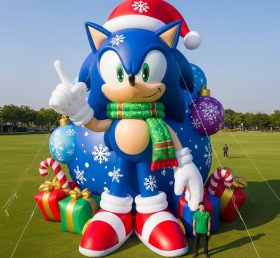 Cartoon3-644 Inflável de Natal do Sonic Desenho Animado