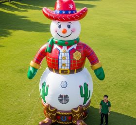 Cartoon3-649 Boneco de Neve Cowboy Inflável Desenho Animado