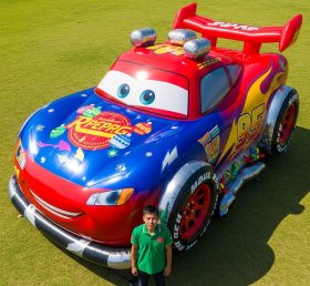 Cartoon3-665 Carro de Natal Iluminado Inflável de Desenhos Animados