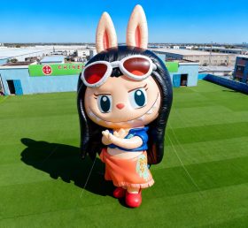 Cartoon3-700 Pop Mart Labubu Nico Robin One Piece Tema Infláveis de Desenhos Animados
