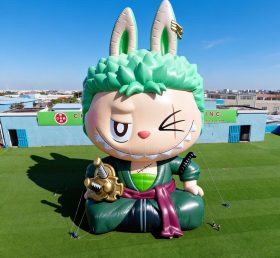 Cartoon3-702 Pop Mart Labubu Roronoa Zoro Desenhos Animados Infláveis