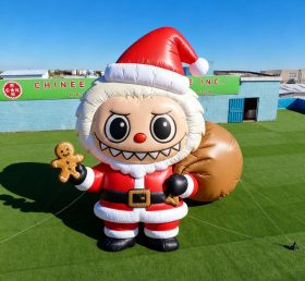 Cartoon3-714 Pop Mart Labubu Papai Noel Inflável Desenho Animado