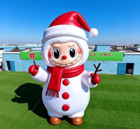 Cartoon3-717 Pop Mart Labubu Boneco de Neve de Natal Inflável de Desenhos Animados
