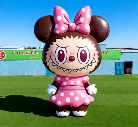 Cartoon3-726 Pop Mart Labubu Tema Minnie Inflável Desenho Animado