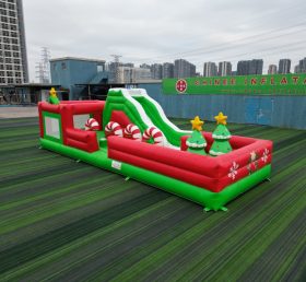 T7-3520B Percurso de Obstáculos Inflável com Tema de Natal