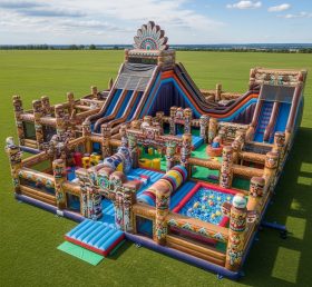 GF2-340 Parque Inflável com Tema Índio Americano