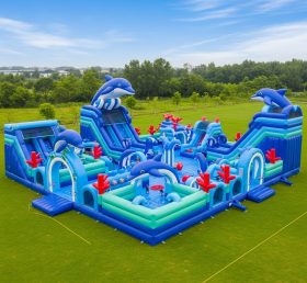 GF2-380 Parque Inflável com Tema de Golfinho