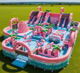 GF2-398 Parque Inflável Tema Flamingo