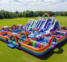 GF2-455 Parque Inflável com Tema Arco-Íris