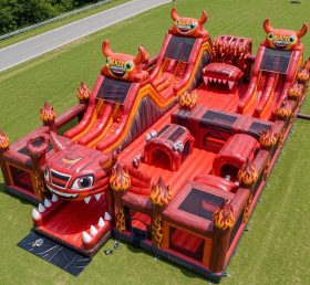 GF2-540 Parque Inflável Tema Monstro Flamejante