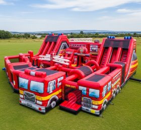 GF2-596 Parque Inflável com Tema de Caminhão de Bombeiros
