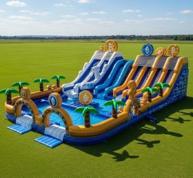Pool3-449 Parque Aquático com Tema de Criptomoeda
