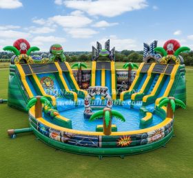 Pool3-655 Parque Aquático com Tema das Tartarugas Ninja