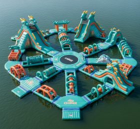 S444 Parque Aquático Inflável com Tema de Dragão