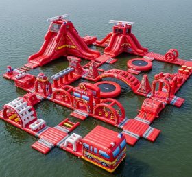 S459 Parque Aquático Inflável com Tema de Caminhão de Bombeiros