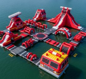 S460 Parque Aquático Inflável com Tema de Caminhão de Bombeiros