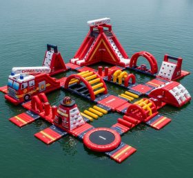 S461 Parque Aquático Inflável com Tema de Caminhão de Bombeiros