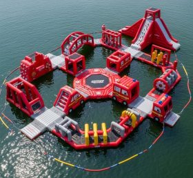 S464 Parque Aquático Inflável com Tema de Caminhão de Bombeiros