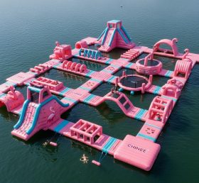 S472 Parque Aquático Inflável com Tema de Flamingo