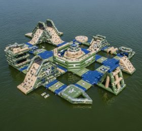 S504 Parque Aquático Inflável com Tema Estilo Militar