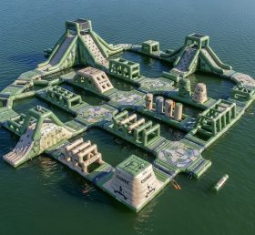 S505 Parque Aquático Inflável com Tema de Estilo Militar