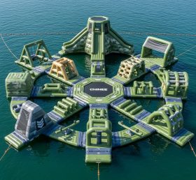 Parque Aquático Inflável com Tema Estilo Militar S506