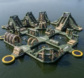 S509 Parque Aquático Inflável com Tema Militar