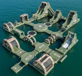 S510 Parque Aquático Inflável com Tema Estilo Militar