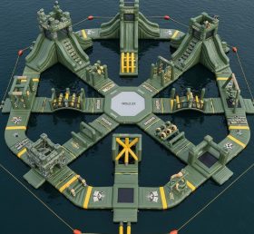 S511 Parque Aquático Inflável com Tema Estilo Militar