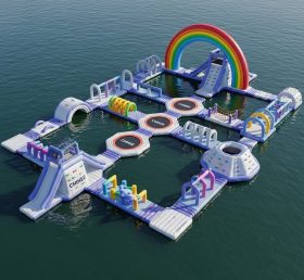 S540 Parque Aquático Inflável com Tema Arco-Íris