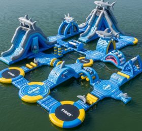 S557 Parque Aquático Inflável com Tema de Tubarão