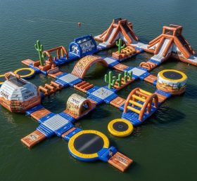 S591 Parque Aquático Inflável Tema Faroeste