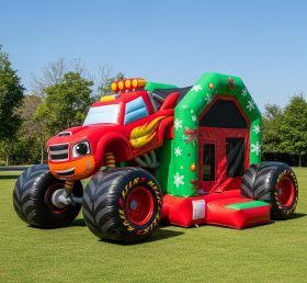 T2-8584 Caminhão Monstro Blaze Pula-Pula Inflável